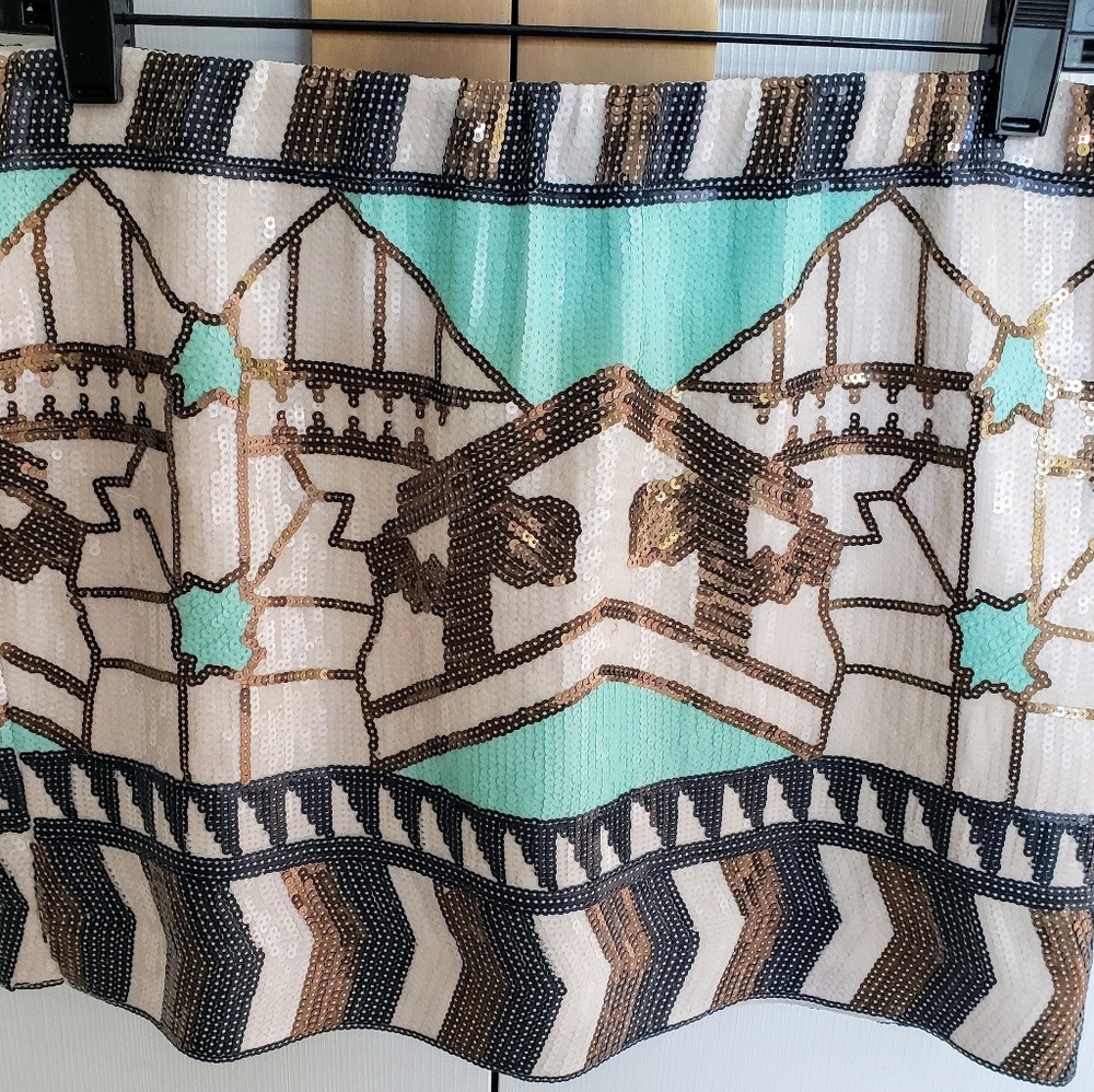 Sequin Mini Skirt - image 2